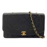 シャネル CHANEL ダイアナ25 A01165 2番台 ブラック　ゴールド金具 ラムスキン レディース ショルダーバッグ