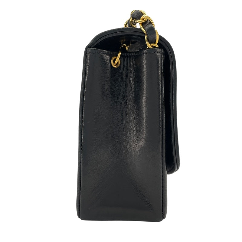 シャネル CHANEL ダイアナ25 A01165 2番台 ブラック　ゴールド金具 ラムスキン レディース ショルダーバッグ