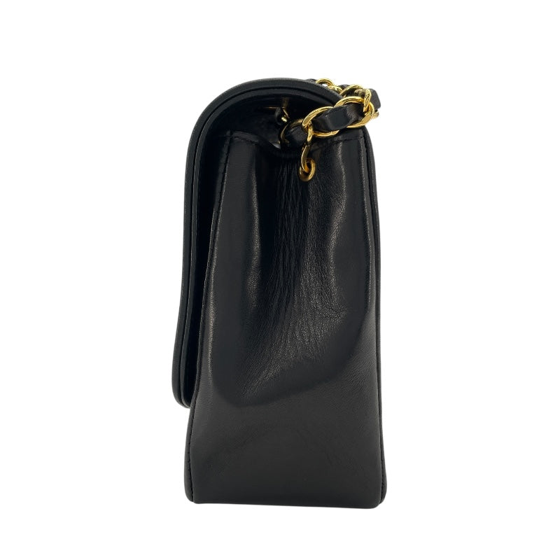 シャネル CHANEL ダイアナ25 A01165 2番台 ブラック　ゴールド金具 ラムスキン レディース ショルダーバッグ