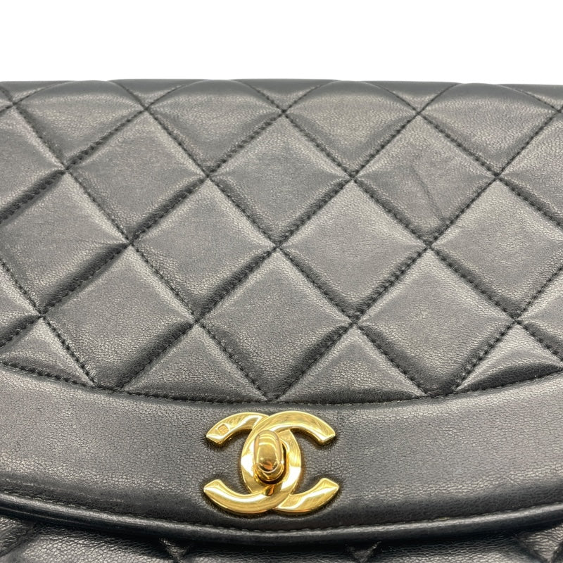 シャネル CHANEL ダイアナ25 A01165 2番台 ブラック　ゴールド金具 ラムスキン レディース ショルダーバッグ