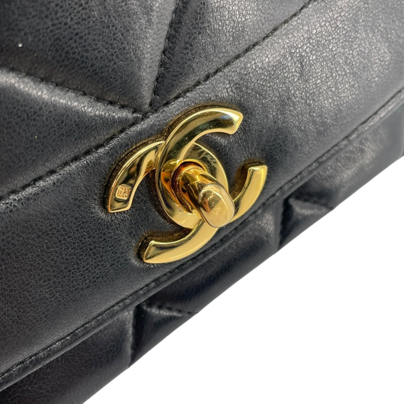 シャネル CHANEL ダイアナ25 A01165 2番台 ブラック　ゴールド金具 ラムスキン レディース ショルダーバッグ