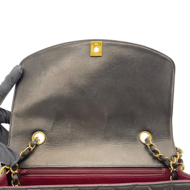 シャネル CHANEL ダイアナ25 A01165 30番台 ブラック　ゴールド金具 ラムスキン レディース ショルダーバッグ