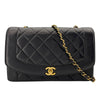 シャネル CHANEL ダイアナ25 A01165 3番台 ブラック　ゴールド金具 ラムスキン レディース ショルダーバッグ