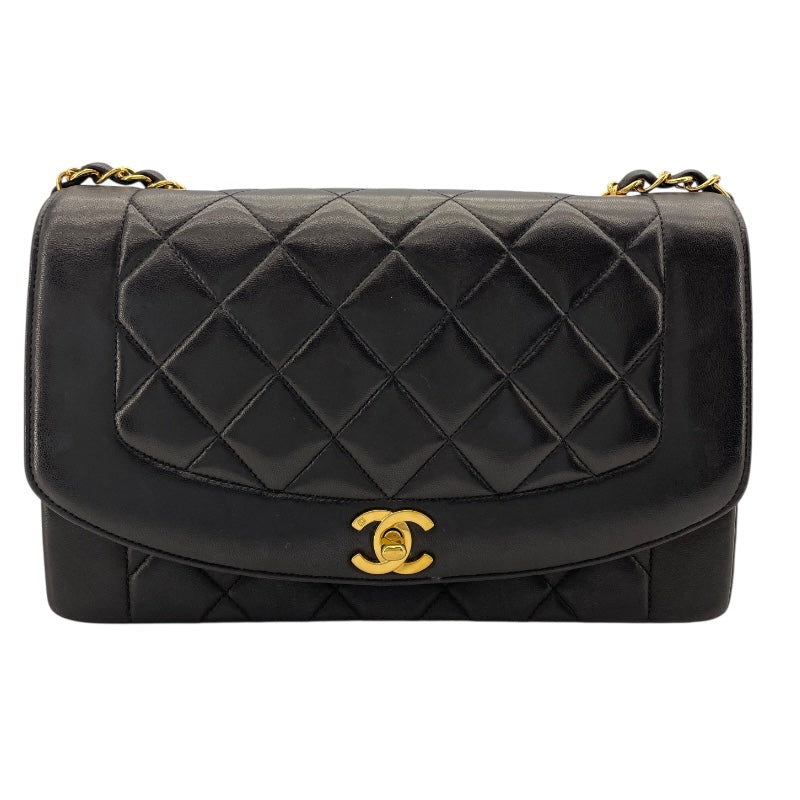 シャネル CHANEL ダイアナ25 A01165 30番台 ブラック　ゴールド金具 ラムスキン レディース ショルダーバッグ