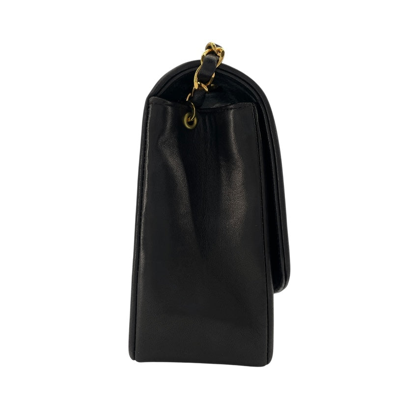 シャネル CHANEL ダイアナ25 A01165 30番台 ブラック　ゴールド金具 ラムスキン レディース ショルダーバッグ