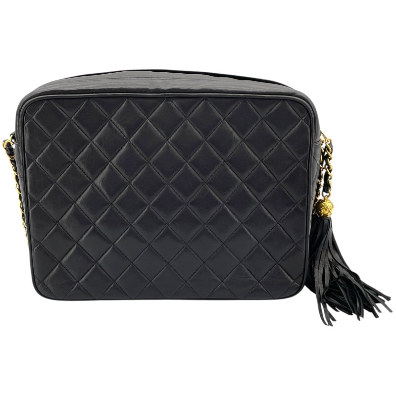 シャネル CHANEL マトラッセ チェーンショルダー 3番台 ブラック ゴールド金具 ラム レディース ショルダーバッグ
