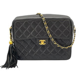 シャネル CHANEL マトラッセ チェーンショルダー 3番台 ブラック ゴールド金具 ラム レディース ショルダーバッグ