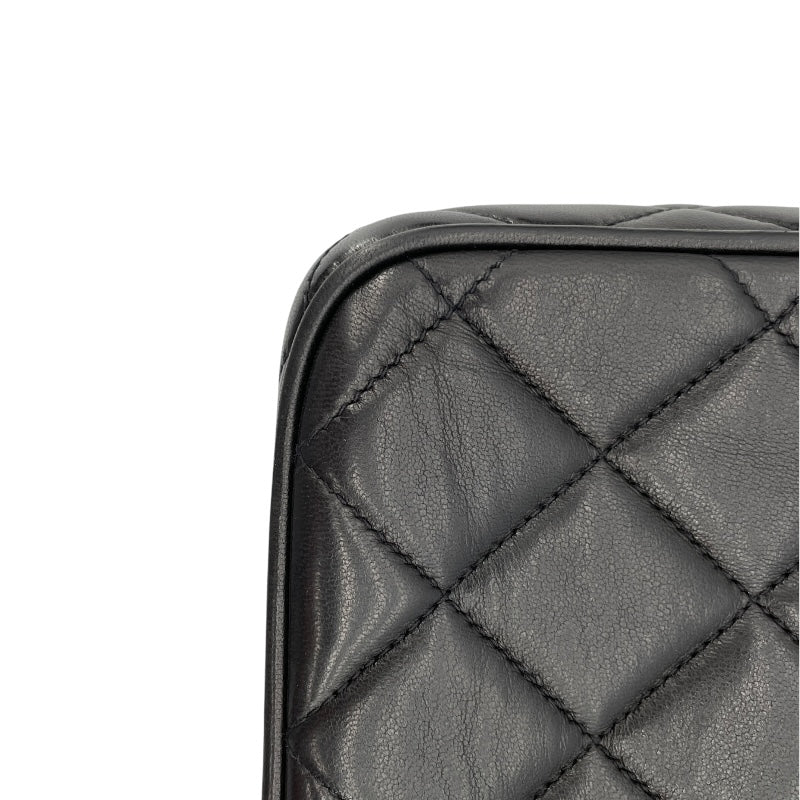 シャネル CHANEL マトラッセ チェーンショルダー 3番台 ブラック ゴールド金具 ラム レディース ショルダーバッグ