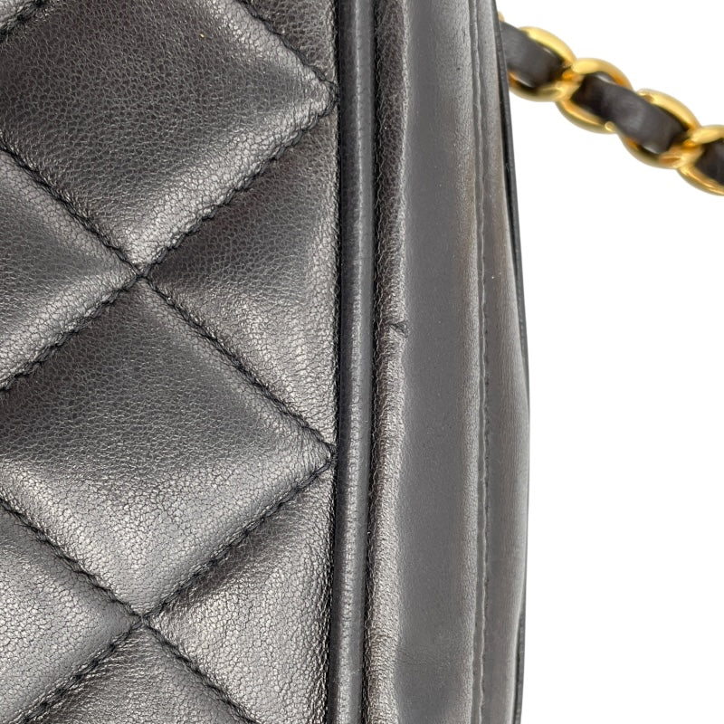 シャネル CHANEL マトラッセ チェーンショルダー 3番台 ブラック ゴールド金具 ラム レディース ショルダーバッグ