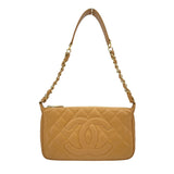 シャネル CHANEL マトラッセワンショルダー A22476 8番台 ベージュ　ゴールド金具 キャビアスキン レディース ショルダーバッグ