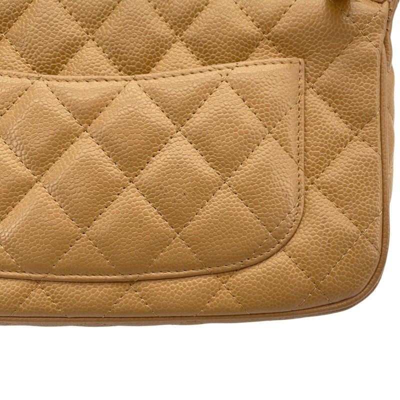 シャネル CHANEL マトラッセワンショルダー A22476 8番台 ベージュ　ゴールド金具 キャビアスキン レディース ショルダーバッグ