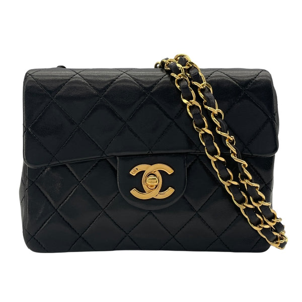 シャネル CHANEL ミニマトラッセチェーン A01115 1番台 ブラック　ゴールド金具 ラムスキン レディース ショルダーバッグ