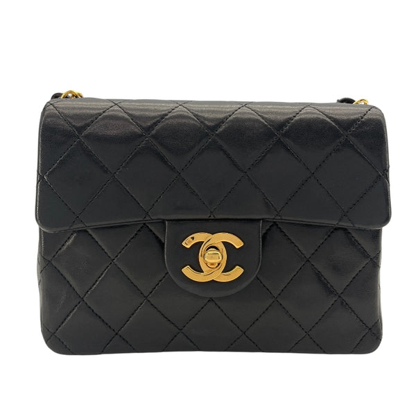 シャネル CHANEL ミニマトラッセチェーン A01115 1番台 ブラック　ゴールド金具 ラムスキン レディース ショルダーバッグ