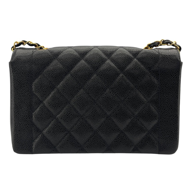 シャネル CHANEL ダイアナ25 A01165 3番台 ブラック　ゴールド金具 キャビアスキン レディース ショルダーバッグ
