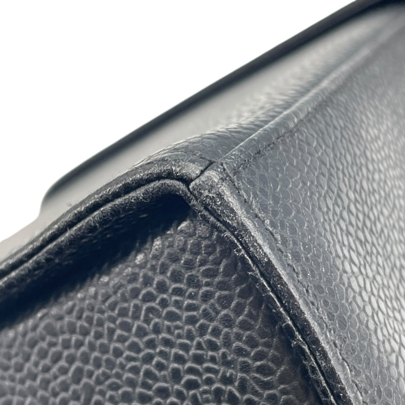 シャネル CHANEL バニティショルダー 3番台 ブラック　GD金具 キャビアスキン レディース ショルダーバッグ