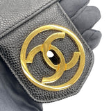 シャネル CHANEL バニティショルダー 3番台 ブラック　GD金具 キャビアスキン レディース ショルダーバッグ