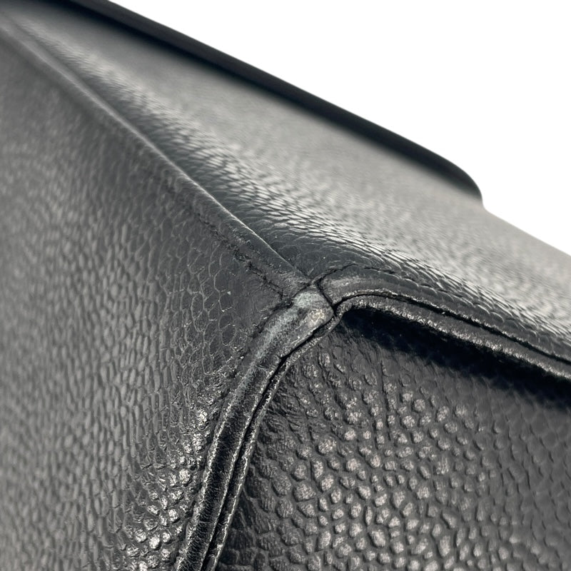 シャネル CHANEL バニティショルダー 3番台 ブラック　GD金具 キャビアスキン レディース ショルダーバッグ
