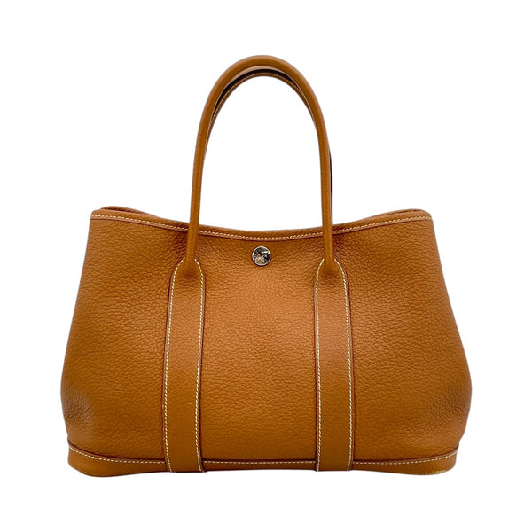 エルメス HERMES ガーデンパーティーTPM □M刻 ゴールド シルバー金具 ネゴンダ レディース ハンドバッグ