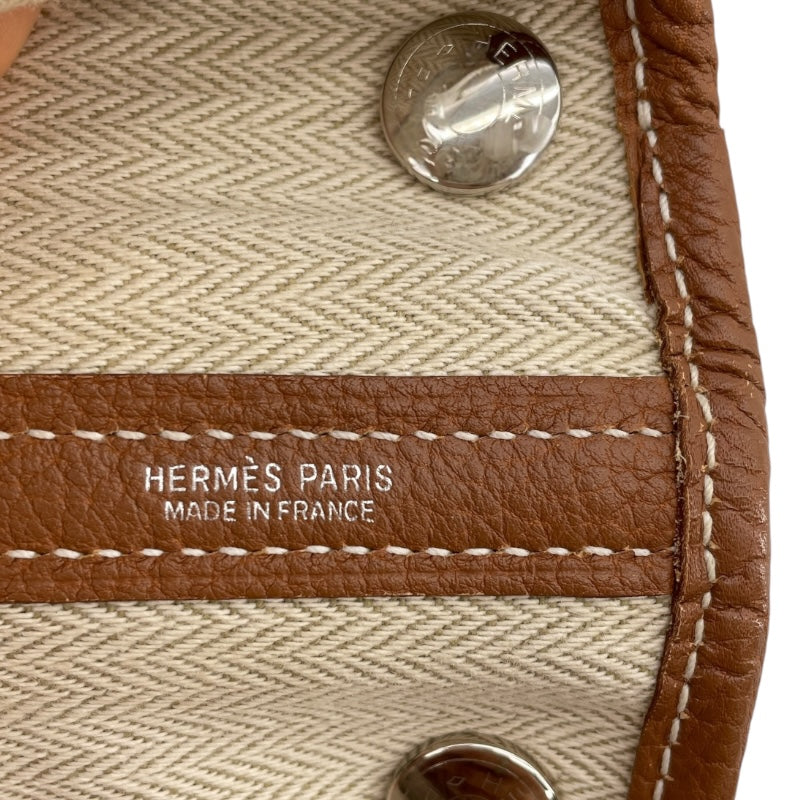 エルメス HERMES ガーデンパーティーTPM □M刻 ゴールド シルバー金具 ネゴンダ レディース ハンドバッグ