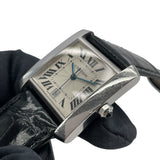 カルティエ Cartier タンク フランセーズ LM W5001156 シルバー K18WG メンズ 腕時計