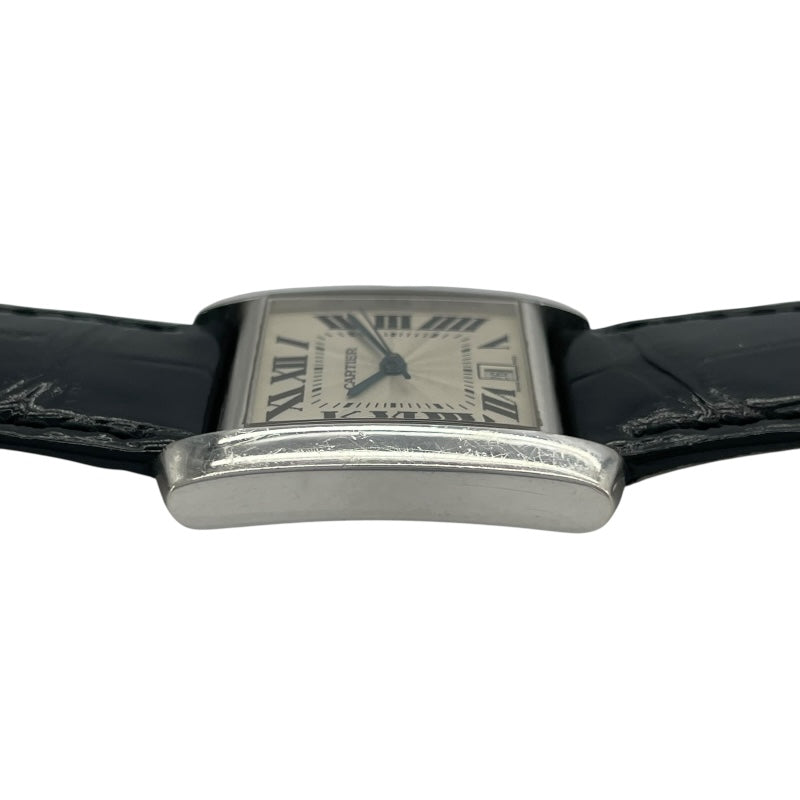 カルティエ Cartier タンク フランセーズ LM W5001156 シルバー K18WG メンズ 腕時計