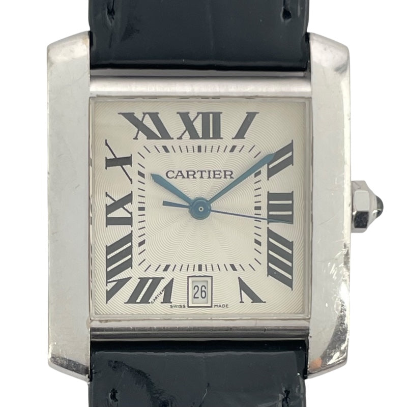 カルティエ Cartier タンク フランセーズ LM W5001156 シルバー K18WG メンズ 腕時計