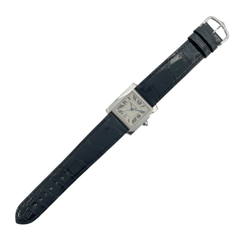 カルティエ Cartier タンク フランセーズ LM W5001156 シルバー K18WG メンズ 腕時計