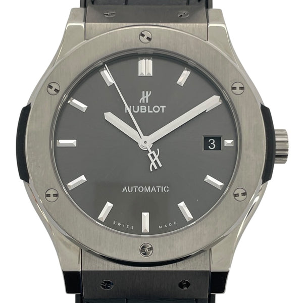 ウブロ HUBLOT クラシックフュージョン チタニウム レーシンググレー 511.NX.7071.LR グレー チタン 自動巻き メンズ 腕時計