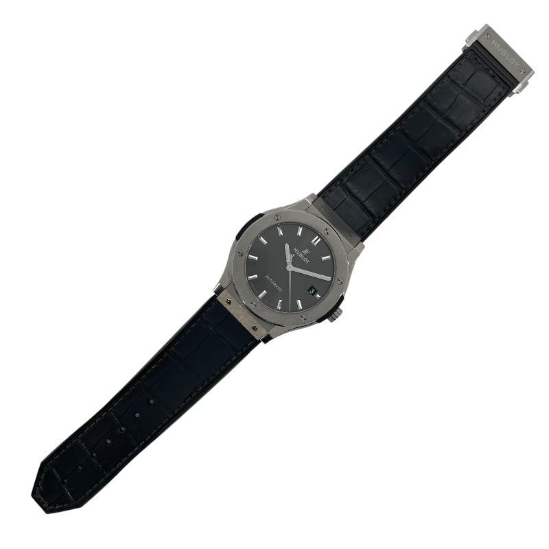 ウブロ HUBLOT クラシックフュージョン チタニウム レーシンググレー 511.NX.7071.LR グレー チタン 自動巻き メンズ 腕時計