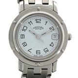 エルメス HERMES クリッパー CL4.210 ホワイト SS レディース 腕時計