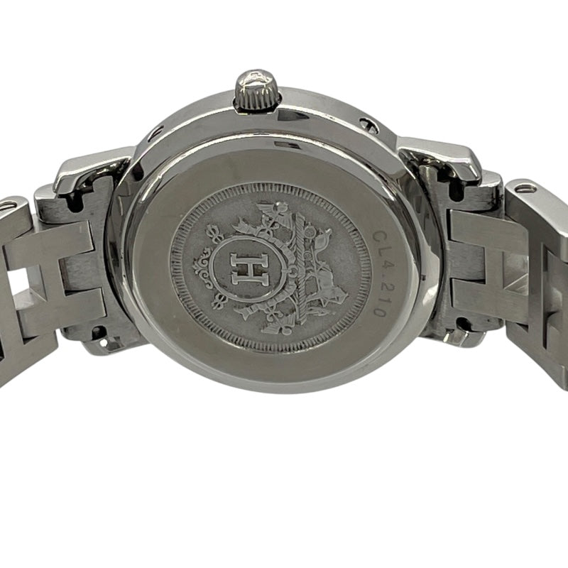 エルメス HERMES クリッパー CL4.210 ホワイト SS レディース 腕時計