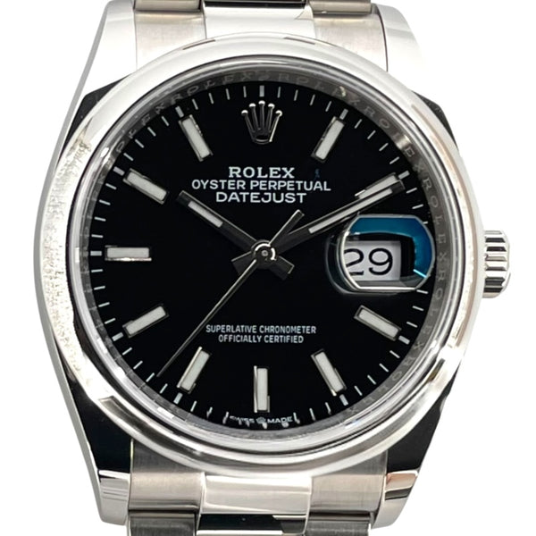 ロレックス ROLEX デイトジャスト36 126200 ブラック SS 自動巻き