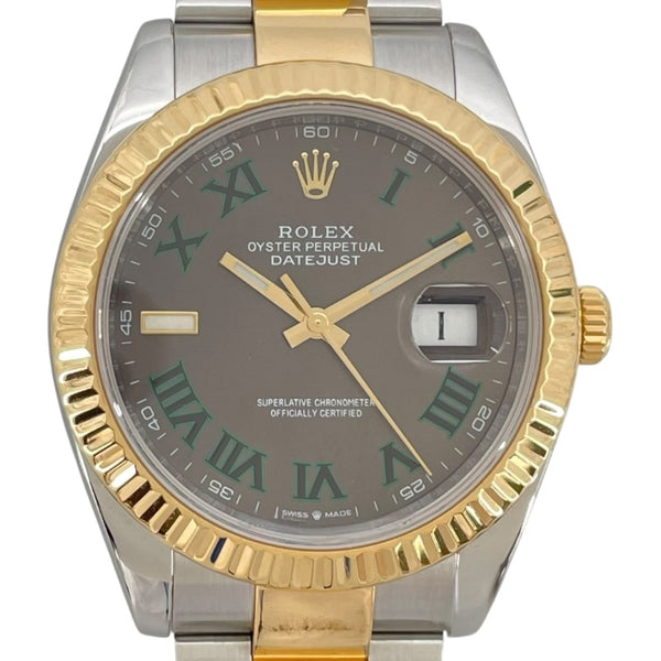 ロレックス ROLEX デイトジャスト41 スレート 126333 グレー K18YG/SS 自動巻き メンズ 腕時計