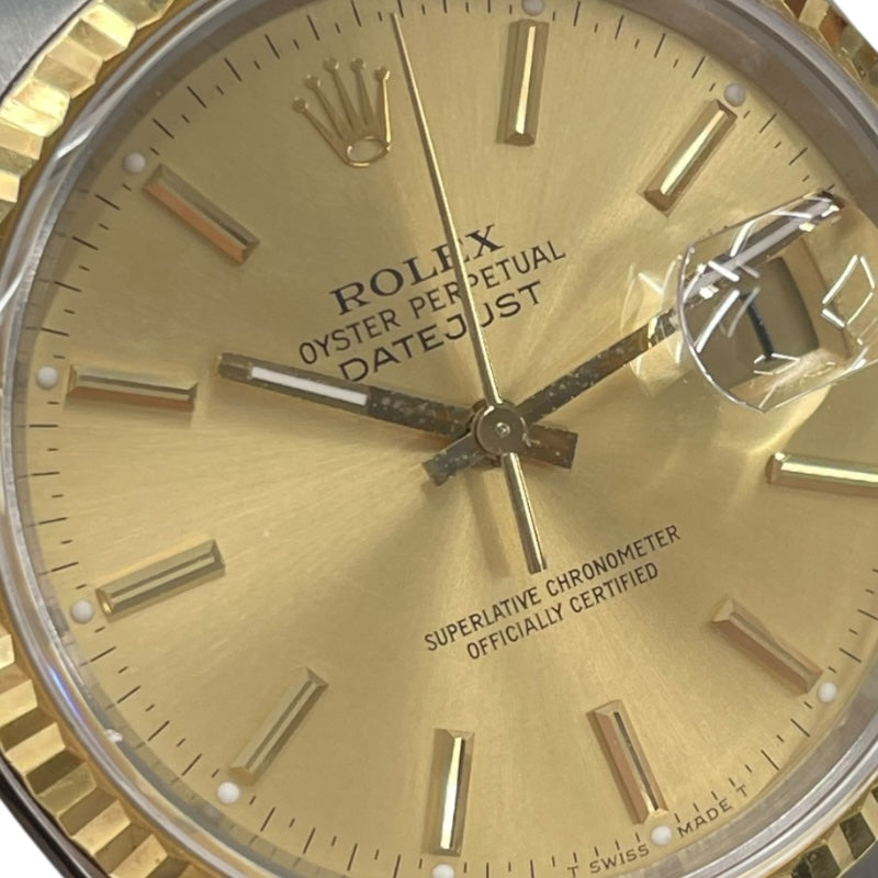 ロレックス ROLEX デイトジャスト 16233 ゴールド K18YG/SS 自動巻き ユニセックス 腕時計