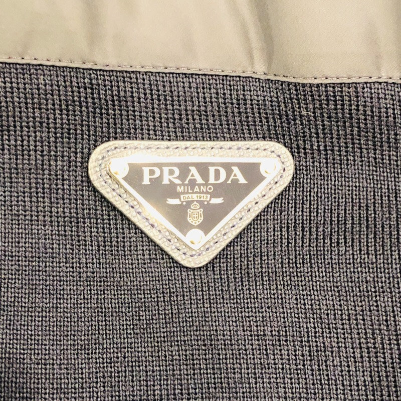 プラダ PRADA トライアングルロゴナイロン切替ブルゾン UMG107 ウール メンズ ブルゾン