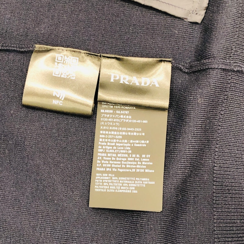 プラダ PRADA トライアングルロゴナイロン切替ブルゾン UMG107 ウール メンズ ブルゾン