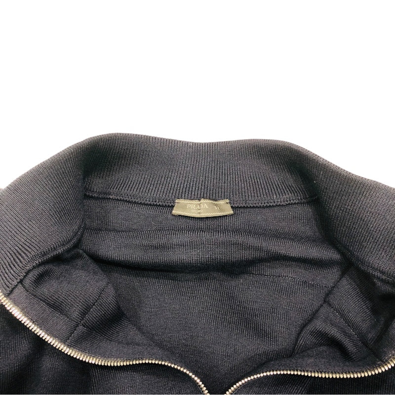 プラダ PRADA トライアングルロゴナイロン切替ブルゾン UMG107 ウール メンズ ブルゾン