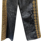 クリスチャン・ディオール Christian Dior デザインバギーデニムパンツ 322P81M3178 インディゴ コットン レディース デニムパンツ