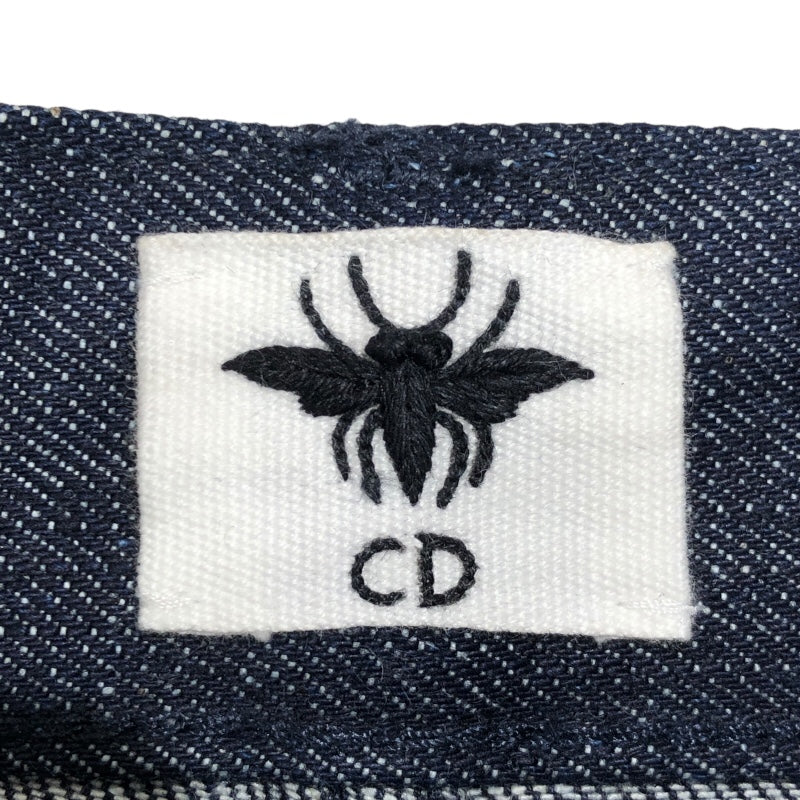 クリスチャン・ディオール Christian Dior デザインバギーデニムパンツ 322P81M3178 インディゴ コットン レディース デニムパンツ