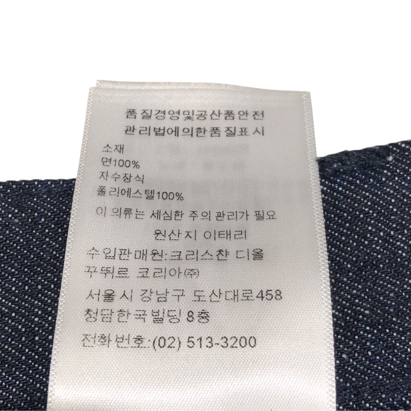 クリスチャン・ディオール Christian Dior デザインバギーデニムパンツ 322P81M3178 インディゴ コットン レディース デニムパンツ