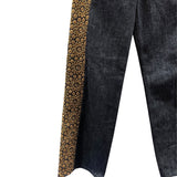 クリスチャン・ディオール Christian Dior デザインバギーデニムパンツ 322P81M3178 インディゴ コットン レディース デニムパンツ