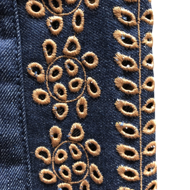 クリスチャン・ディオール Christian Dior デザインバギーデニムパンツ 322P81M3178 インディゴ コットン レディース デニムパンツ