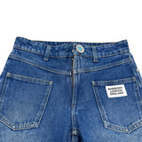 バーバリー BURBERRY ロゴパッチストレッチデニムパンツ 802524 ブルー コットン レディース デニムパンツ