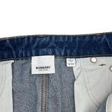 バーバリー BURBERRY ロゴパッチストレッチデニムパンツ 802524 ブルー コットン レディース デニムパンツ