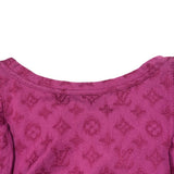 ルイ・ヴィトン LOUIS VUITTON モノグラム柄フリルトップス ピンク コットン レディース タンクトップ