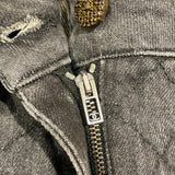 シャネル CHANEL マトラッセキルティングデニムパンツ P44333 ブラック デニム レディース デニムパンツ