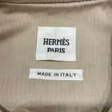 エルメス HERMES コリエドシアン総柄ノーカラージャケット 2E0254DS ベージュ コットン レディース ノーカラージャケット