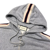 グッチ GUCCI ロゴテクニカルジップパーカー 497250 グレー コットン メンズ パーカー