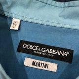 ドルチェ＆ガッバーナ Dolce & Gabbana 総柄プリント長袖シャツ G5EJ1T ブルー コットン メンズ 長袖シャツ