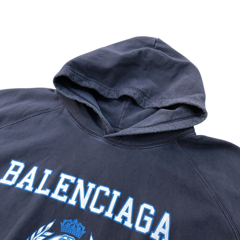 バレンシアガ BALENCIAGA ロゴプリントノースリーブスウェットパーカー 697875 コットン メンズ パーカー